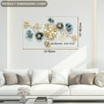 thumbnail image 5 of 33"Large Wall Clock – 3D Metal Ginkgo Leaf Decorative Wall Clock, Non-Ticking Wall Clocks Battery Operated, Modern Clocks for Living Room, Gift-Ready for Home or Office, 5 of 8