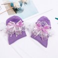 thumbnail image 3 of TZYDMN Women Ruffle Socks,Lace Ankle Frilly Comfortable Princess Socks with Bow, 3 Pairs, 3 of 4