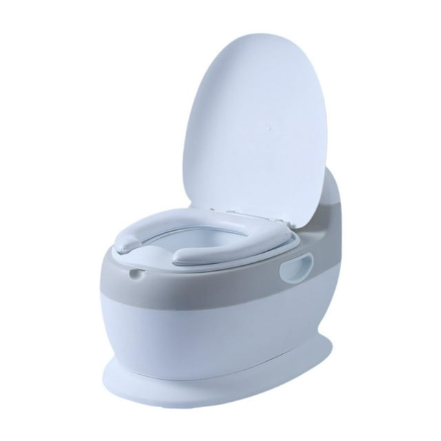 NITDLERS entrenamiento para ir al baño asiento de entrenamiento para el inodoro realista con cojín suave de PVC para niños asiento de inodoro para Gris