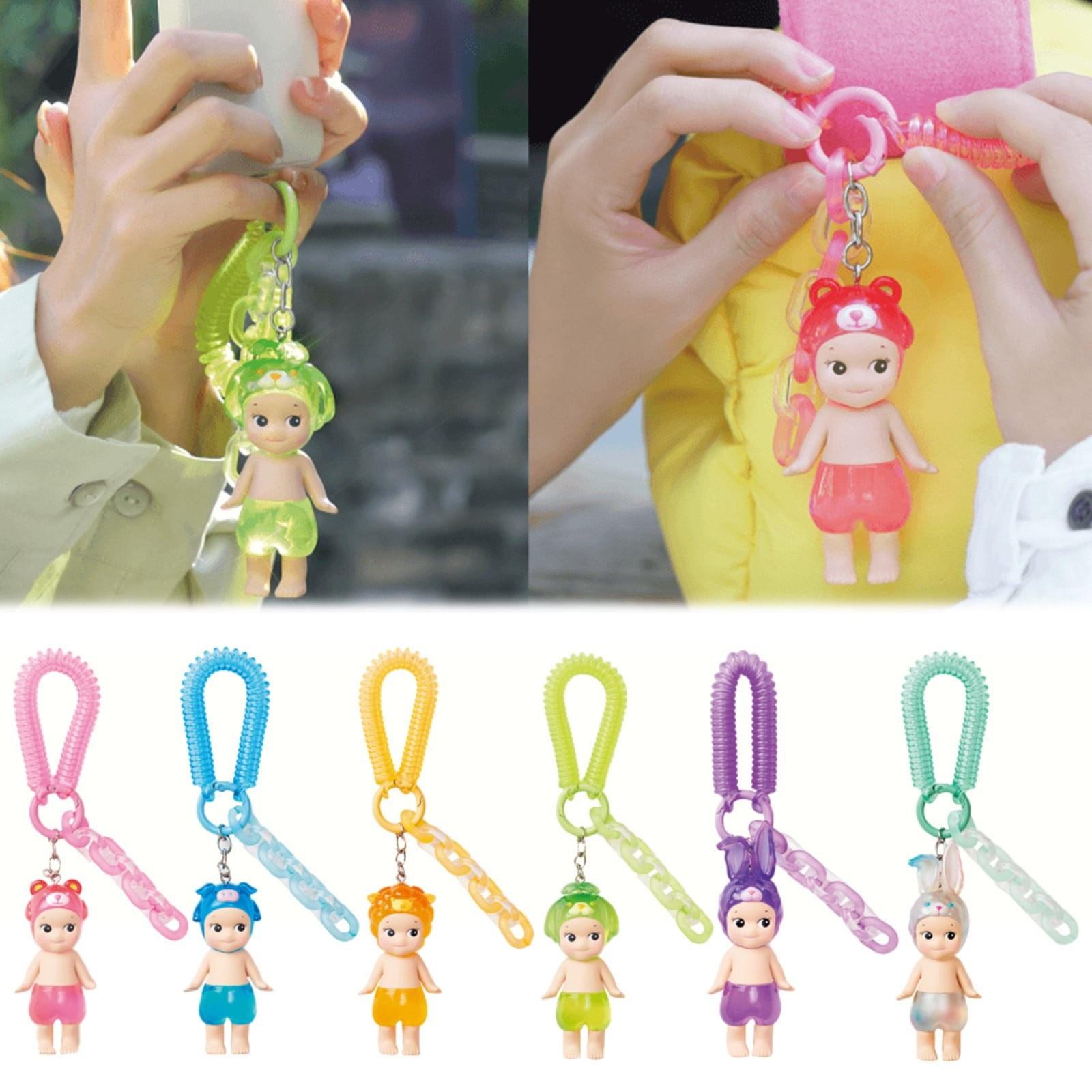 6Pcs Sonny Angel Candy Store Series Blind Box Keychain Mini