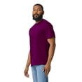 thumbnail image 4 of Gildan Short Sleeve Crewneck T-Shirt, Softstyle Midweight Classic Shirt, Maroon Tee, L, 4 of 5