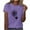 Purple, variant on Tops for Women Sexy Casual,Shorts for Women,Womens Casual Print Pullover Round Neck Short Sleeved Top,Tops for Women,3/4 Sleeve Tops for Women