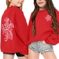 thumbnail image 2 of AJIWYH Chandails pour Filles Mode Décontractée Imprimé à Manches Longues Sweat à Capuche Rouge Melon D\'eau, 2-3 Ans, 2 of 4