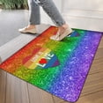thumbnail image 3 of Love Is Love Rainbow Gay Pride Doormat,Non-Slip Absorbent Welcome Mats Friendly Floor Door Mats for Indoor Outdoor Kitchen, 3 of 6