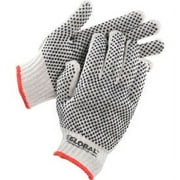Global Industrial PVC Dot Knit Gloves, Double-Sided, Black, Small, 1-Dozen