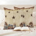 thumbnail image 3 of Star Brown Outdoor Waterproof Pillow Covers, Farmhouse American Country Vintage Berry Decorative Square Throw Pillowcase Sofa Cushion Sham for Patio/Couch/Chair, 18"x18" 2 Pack, 3 of 8