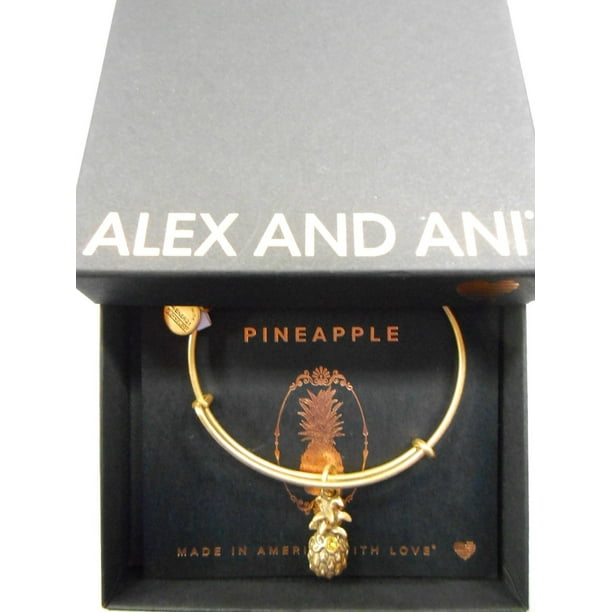 Alex and Ani Alex and Ani Pineapple Charm Bangle (Gold)