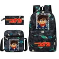 thumbnail image 2 of Detective Conan Detective Kenan printed schoolbag 3-piece pencil case shoulder bag backpack student, 2 of 6