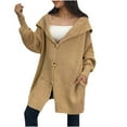 thumbnail image 4 of Aboser Women's 2026 Fashion Oversized Cardigan Sweaters Plus Size Button Down Hooded Cardigans Chunky Cable Knit Sweater Coats Warm Long Sleeve Outerwear Coat with Pockets, 4 of 4