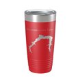 thumbnail image 1 of Hammertown Lake Map Tumbler Travel Mug Insulated Laser Engraved Coffee Cup Jackson City Reservoir Ohio 20 oz Red, 1 of 1
