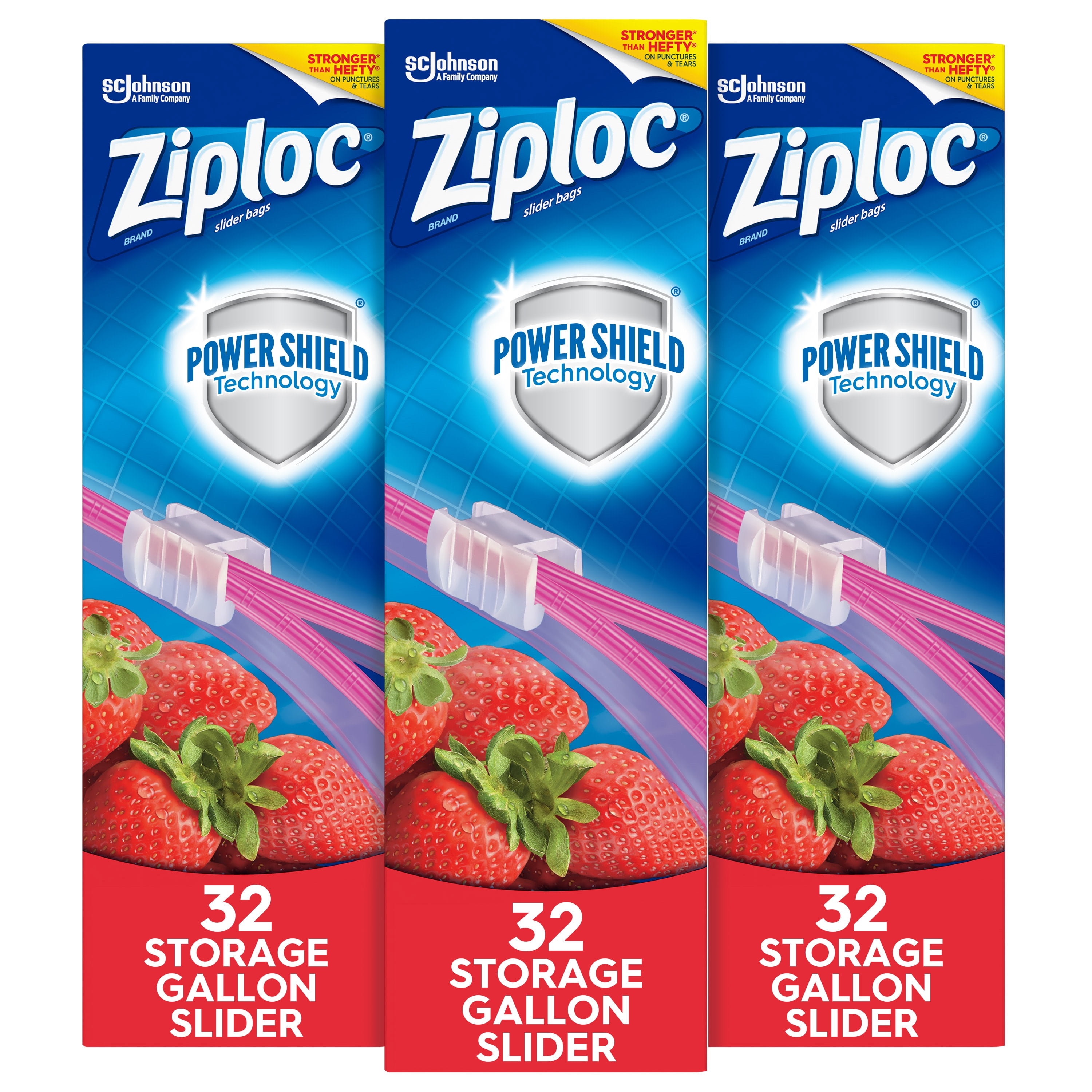 #.40 Count Pack of 1 , Clear Ziploc Brand Slider Storage Gallon Bags with Power Shield Technology,