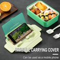 thumbnail image 3 of Wamans Bento Box for Adults Plastic Lunch Box Fresh-Keeping Box Microwave Oven Heating Sealed Thermal Insulation Bento Box Lunch Box with Tableware Clearance Items, 3 of 7