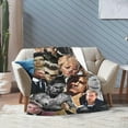 thumbnail image 5 of Blanket Charlie Hunnam Soft and Comfortable Wool Fleece Throw Blankets Gift for Home Decoration Sofa Office car Camping Yoga Travel Home Decoration Cozy Plush Beach, 5 of 6