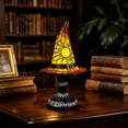 thumbnail image 7 of Qocolcyl Halloween Decor Witch Hat Lamp Gift,LED Halloween Night Light Table Decorations for Home Indoor,Handcrafted Retro Resin Witchy Decor for Shelf Mantel,Gothic Party Home Decoration (USB Power), 7 of 7