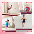 thumbnail image 4 of Olenyer 8FT Folding Balance Beam for Kids 3-12,Foldable Gymnastics Floor Beam-Extra Firm Suede Cover with Carry Bag for Home Wine Red, 4 of 7