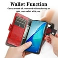thumbnail image 2 of Case for TCL 20 S Cover Leather Wallet Folio Case Book Design Flip Magnetic Closure - Red, 2 of 5