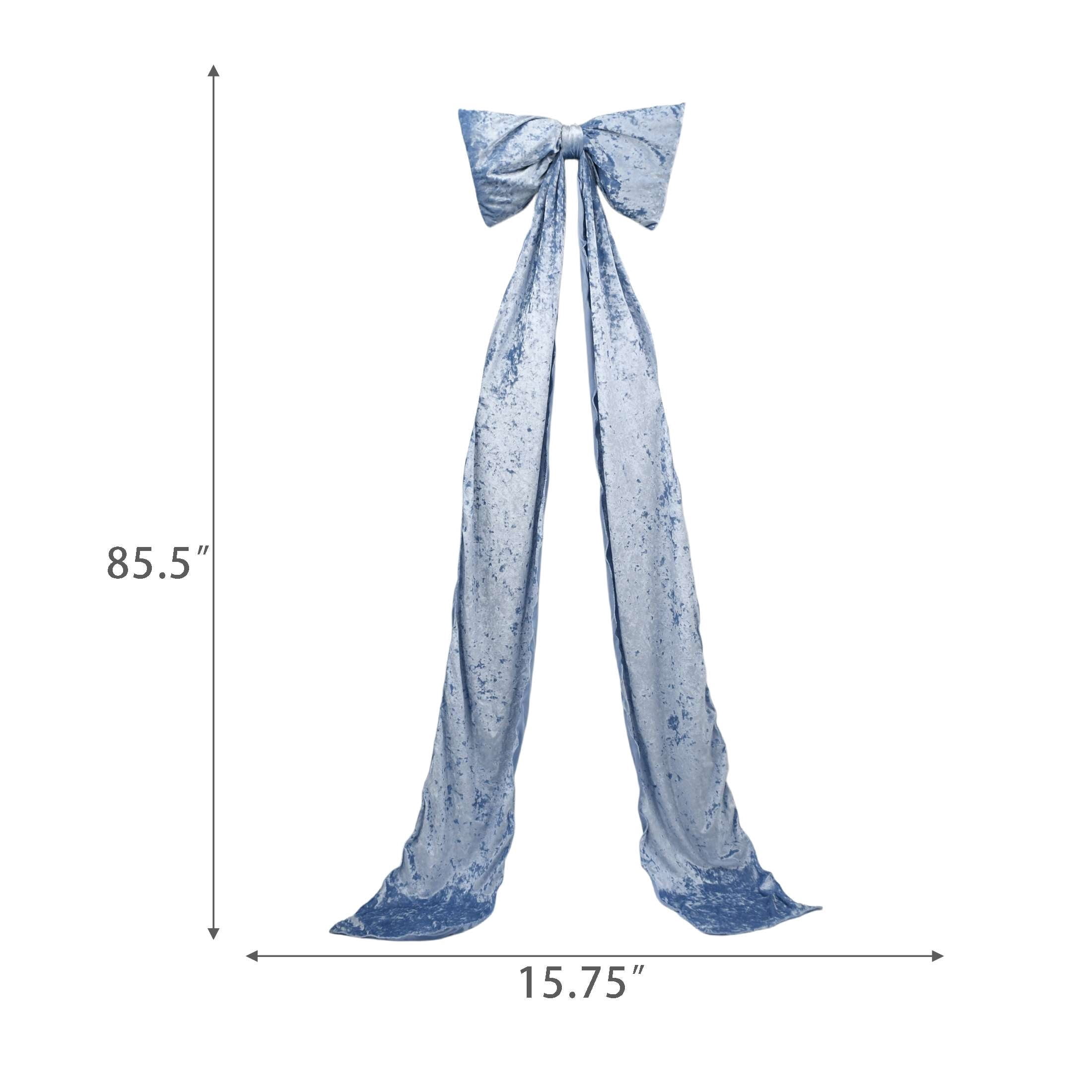 Velvet Bow Christmas Tree Topper, Light Blue, 7' x 2', by Holiday Time