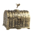 thumbnail image 1 of Cofre del tesoro pirata con cerradura y llave, caja de baratijas, recuerdo de fiesta temático, tesoro 14CMX10CMX10.5cm, 1 of 9