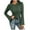 Army Green, variant on Women's Ribbed Brushed Knit Top, Flared Sleeve Round Neck Long Sleeve Shirt for Casual Chic