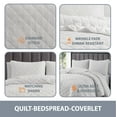 thumbnail image 4 of Swift Home 2PC Reversible Diamond Stitch Lightweight Quilt & Sham Set, White, Twin/Twin XL, 4 of 6