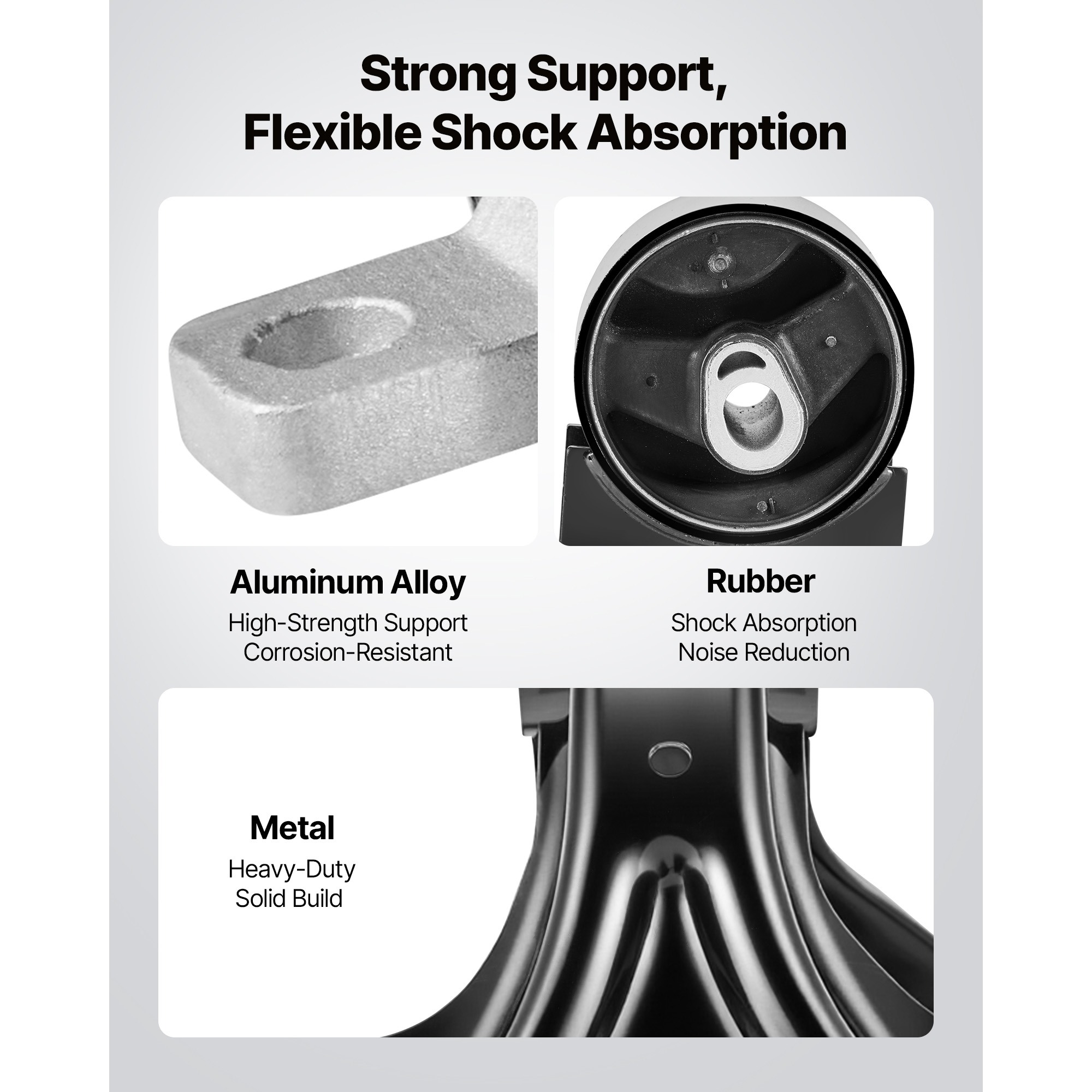 KFFKFF Engine and Transmission Mount Kit, Set of 4, Compatible with 2011–2016 Chrysler Town & Country 3.6L V6, Replaces OE# A5665, A5480, A5589, A5577, Durable and Reliable Support