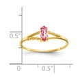thumbnail image 3 of 14K Yellow Gold Ring Band with Stones (10) October Pink Tourmaline Marquise, 3 of 5