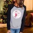 thumbnail image 2 of Camisas de manga larga ligeras con cuello redondo de Navidad para mujer Camisas de túnica de otoño para mujer Tops de otoño Pompotops FGAJ10082, 2 of 6