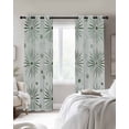 thumbnail image 4 of Sage Green Geometric Blackout Curtains for Bedroom Living Room Darkening Curtains 63 Inches Long Watercolor Color Block Art Window Curtain 2 Panels Set Window Treatment Grommet Drapes 52"x63", 4 of 9