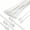 White, variant on Screw Mounting Cable Ties, 100 Pcs Heavy Duty Nylon Ties with Pre-drilled Holes, Self Locking Black Zip Ties Screw Zip Tie for Indoor and Outdoor Use (Black, 6")