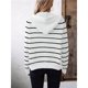 thumbnail image 4 of Suéteres Tipo Cárdigan A Rayas para Mujer, Ropa de Otoño, Blusas de Larga Informales A con Botones. Gris y L, 4 of 10
