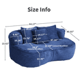 thumbnail image 2 of Bean Bag Sofa Lazy Sofa Durable Comfort Lounger High Back Bean Bag Chair Couch for Adults and Kids, Indoor & Outdoor, Accent Floor Soft Lounge Chair (Navy), 2 of 9