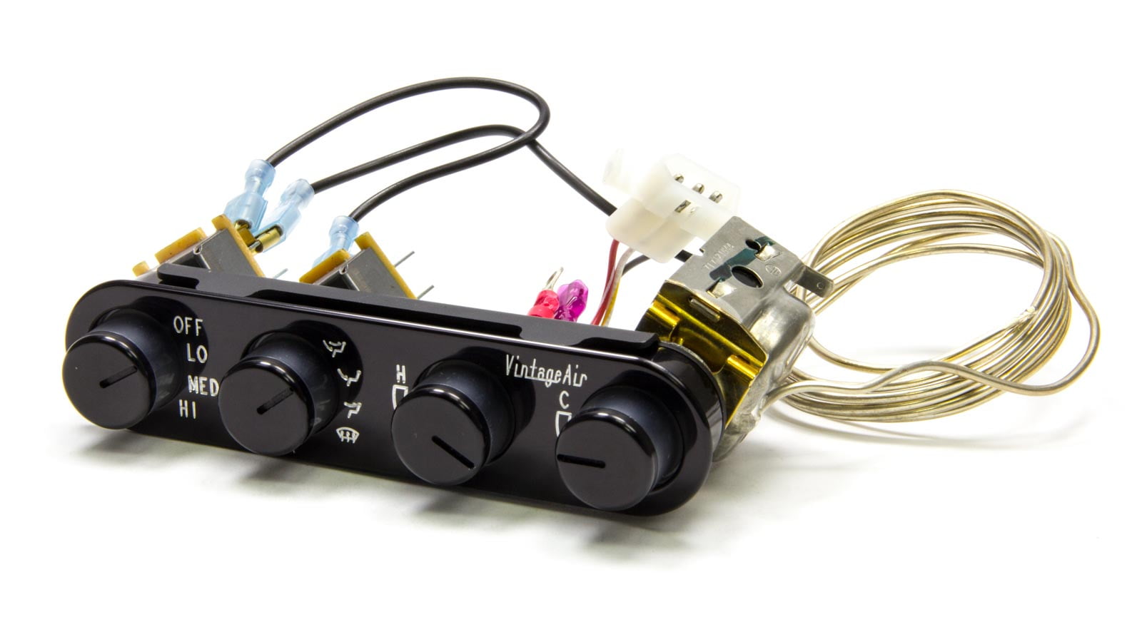 VINTAGE AIR Black 4 Knob Gen II Streamline Climate Control Panel P/N