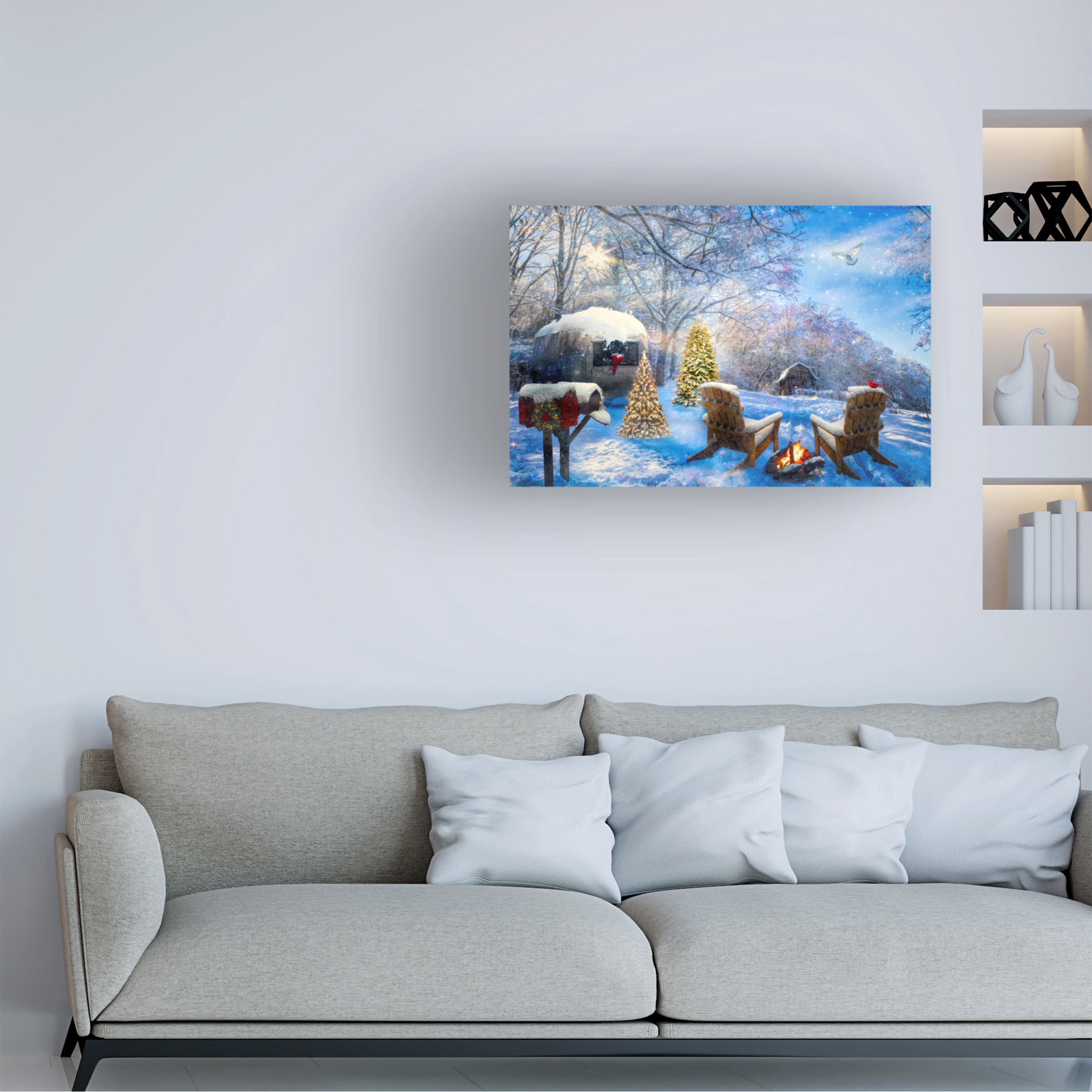 Celebrate Life Gallery 'Swirling Christmas Snow' Canvas Art