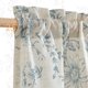 thumbnail image 5 of Cortinas Jinchan Floral de Lino Tier 45 cm Azul sobre Beige 2 Paneles, 5 of 7