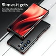 thumbnail image 2 of for Samsung Galaxy S24 S23 S22 Ultra S21 S21+ A72 A52 Aluminum Alloy Phone Case Drop Protection Metal +Silicone Triple Protection Aluminum Alloy (Black+Red, Galaxy S21), 2 of 17