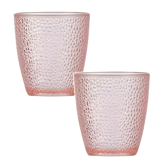 ACDANC 2Pcs Hammered 8-Ounce Plastic Tumbler Acrylic Glasses Multi-Color Cups Reusable Glassware for Kitchen Cocktail Picnic Party Juice Whiskey Wine