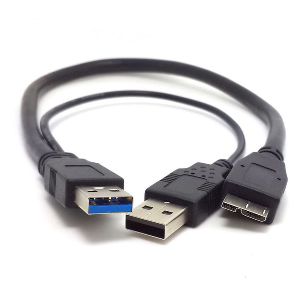 Et kors Frastøde Vidunderlig USB 3.0 A Male Micro USB 3.0 Y Cable Cord For Toshiba External Hard Drive  Disk - Walmart.com