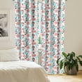 thumbnail image 2 of Ambesonne Floral Curtains, Flowers Berries, Pair of 28"x84", Dark Coral Aqua, 2 of 5
