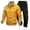 Yellow, variant on Dpytoraw Men's Sweat Suit 2 Piece Outfit Casual Contrast Sports Jogging Tracksuits Set