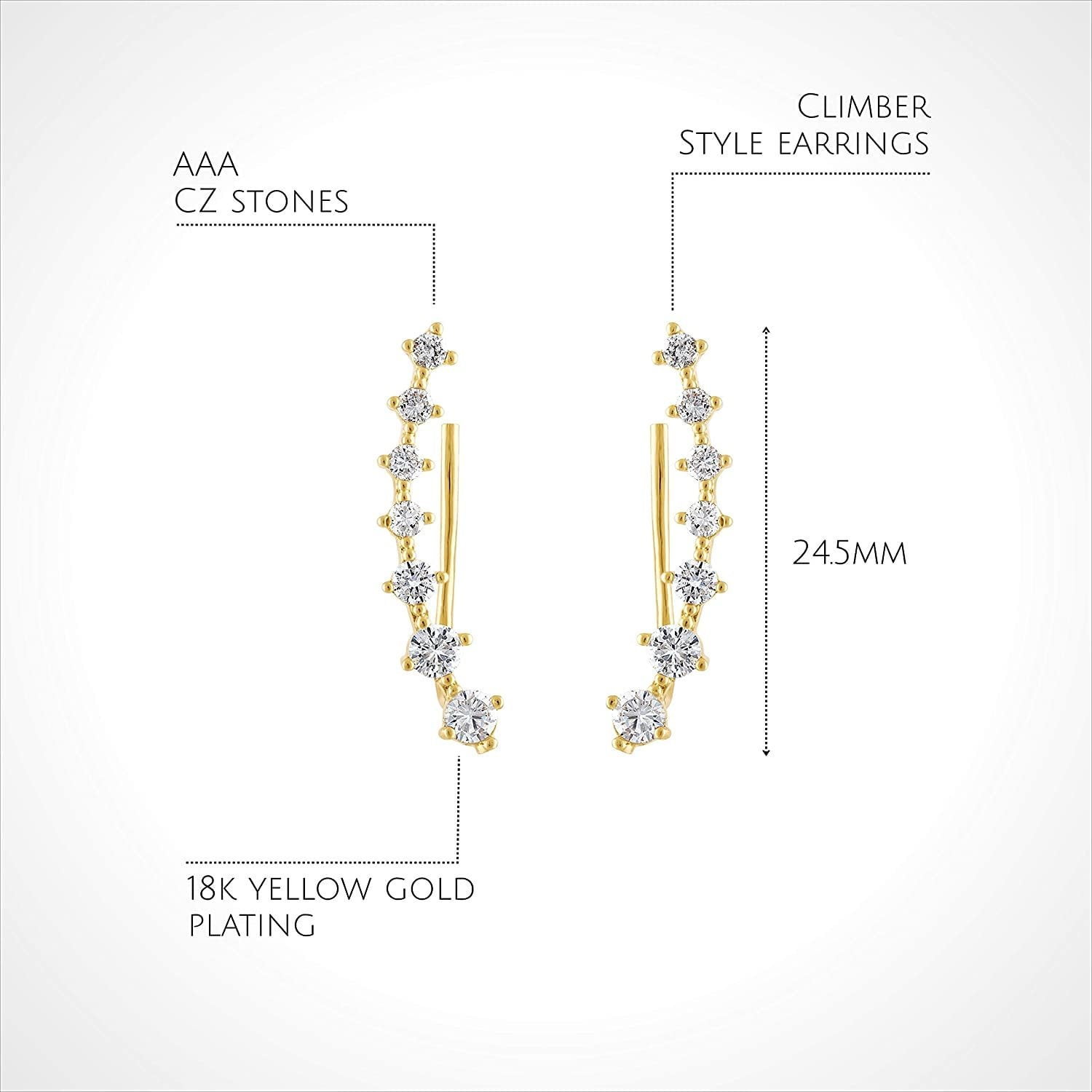 Ear climber earrings walmart clearance