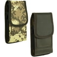 thumbnail image 6 of Universal Vertical Nylon Cell Phone Holster Case with Dual Credit Card Slots, Belt Clip Pouch and Belt Loop for All Mobile phones Size 6.3" [Midnight Green], 6 of 8
