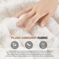 thumbnail image 6 of Muumblus Oversized Chaise Lounge Chair Indoor Furniture, No Assembly Required, Plush Corduroy Upholstered Sofa Bed Cozy Sleeper Couch for Living Room, Bedroom, Beige White, 6 of 11