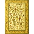 thumbnail image 1 of Ahgly Company Machine Washable Indoor Rectangle Persian Yellow Traditional Area Rugs, 2' x 3', 1 of 4
