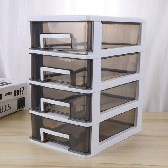 HOOWIFFY Clear Organizing Drawers Portable Cabinet PP 1Pcs