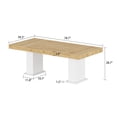 thumbnail image 4 of KULAGAGA Large Dining Table for 6-8 People, 78.7-inch Rectangular Wood Kitchen Table for Dining Room, 4 of 7