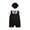 Black, variant on WOYY Baby Boys Short Sleeve White Shirt Bowtie Tuxedo Jumpsuit Overall Romper Hat Outfits