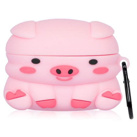 Besoar Sit Pink Pig for Airpod Pro 2019/Pro 2 Gen 2022 Case  Cartoon Cute Fashion Kawaii Cool Silicone Design 3D Cover for Airpods Pro  Animal Funny Pretty for Women Girls Boys Kids Cases Ai