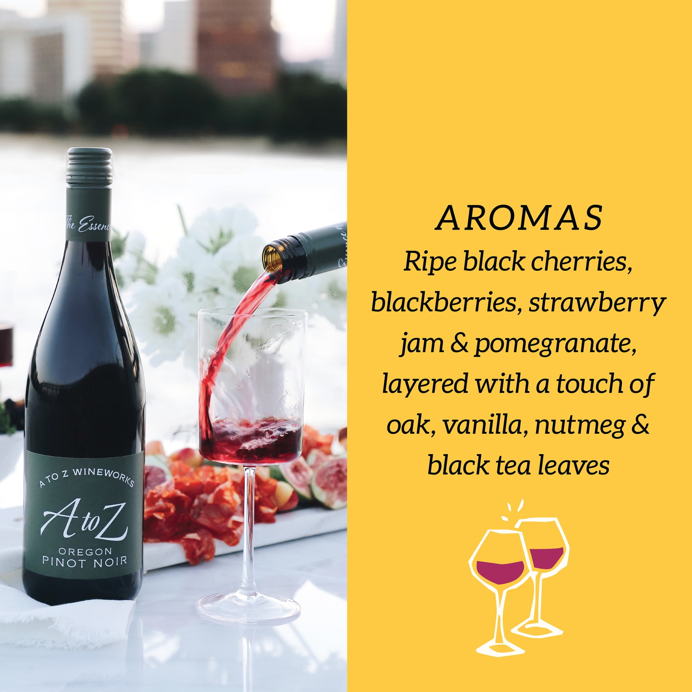 A to Z Wineworks Oregon Pinot Noir Red Wine, 750 ml Bottle, 13.5