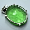 thumbnail image 5 of Peridot CERTIFIED 92.05 Ct NATURAL Oval 925 Sterling Silver Pendant Gemstone, 5 of 5
