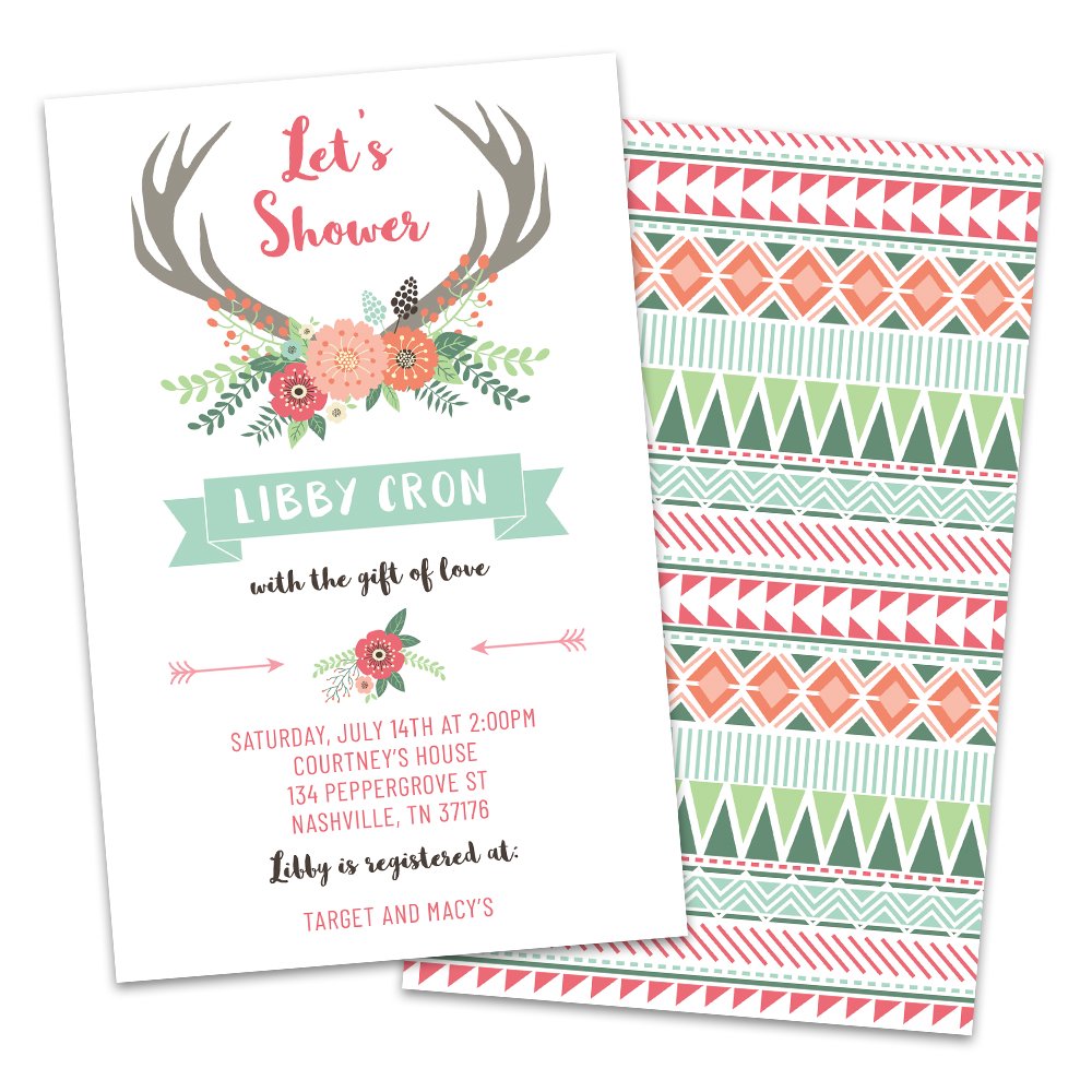 Personalized Desert Themed Bridal Shower Invitations